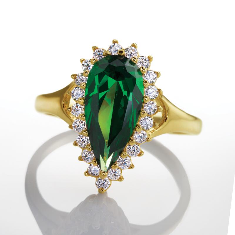 Helenite Teardrop Ring
